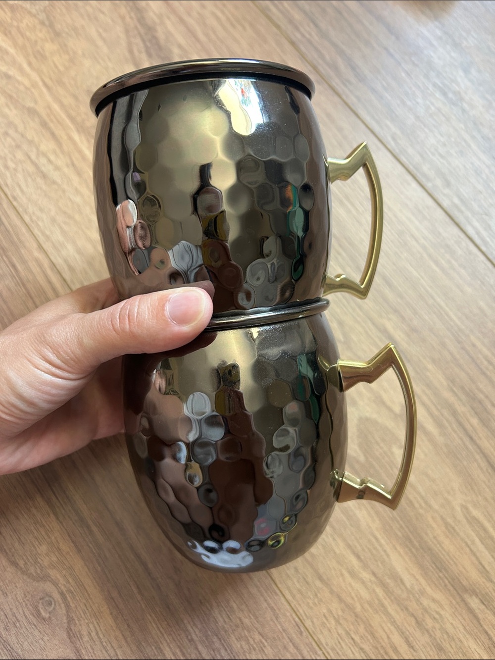 Set of 2 NWOT Hammered Moscow Mule Mug